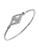 Trina Turk Silvertone Triangle Stone Bangle - Silver