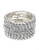 Expression Six Piece Rhinestone Stretch Bracelet Set - Silver