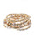 Expression Set of Five Mixed Bead Stretch Bracelets - Gold