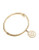 Kensie Chevron Charm Bangle - Gold