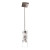 Single Pendant Light Brushed Chrome G9 With Glass Crystal And Transparent Glass