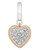 Swarovski Rose Gold Heart Charm - Rose Gold