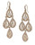 Carolee Topaz Crystal Chandelier Earrings - Gold
