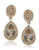 Carolee The Bridget Crystal Double Drop Clip On Earrings - Brown