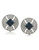 Carolee Selene Silver Round Clip On Earrings Silver Tone Crystal Clip On Earring - Blue