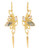 Melinda Maria Gold Plated Semi Precious Stone Earring