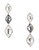 Swarovski Rounded Diamond Teardrop Earrings - silver
