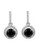 Flawless Black Drop Halo Earring - Black