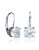 Crislu 2.00 cttw Brilliant Cut Cubic Zirconia Stud with Lever Back - SILVER