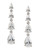 Nadri Falling Water Four Crystal Drop Earrings - Grey