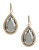 A.B.S. By Allen Schwartz Pave Bezel Stone Drop Earrings - TWO TONE COLOUR