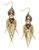 Sam Edelman Metal Epoxy and Glass Drop Earring - Orange