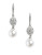 Nadri Pearl And Crystal Pave Drop Earrings - WHITE