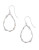 Nadri Small Organic Teardrop with Stone Earrings - SILVER