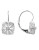 Nadri Square Deco Crystal Drop Earring - SILVER