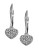 Nadri Pave Heart Drop Earrings - RHODIUM