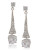 Carolee The Demi Linear Drop Pierced Earrings Silver Tone Crystal Drop Earring - SILVER