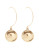 Jones New York Round Drop Fishook Earring - GOLD