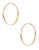 Nadri Large Engraved Hoop Earrings - GOLD