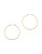 Nine West Large clickit basic hoop in gold tone metal. - GOLD