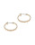 Anne Klein Small Leaf Hoop Earring - GOLD