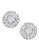 Nadri Framed Cubic Zirconia Stud Earrings - SILVER