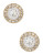 Nadri Faux Crystal Cluster Stud Earrings - GOLD