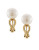 Carolee 10mm White Pearl Clip Studs - WHITE