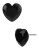 Betsey Johnson Heart Stud Earring - BLACK