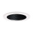 Black Baffle with Satin White Trim Ring-4 Inch Aperture