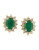 Effy 14K Yellow Gold Emerald and Diamond Earrings - EMERALD