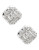 Fine Jewellery 14K Rhodium Plated White Gold Square Diamond Earrings - DIAMOND