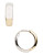 Fine Jewellery 14K Yellow And White Gold Reversible Huggie Hoop Earrings - TWO TONE GOLD