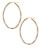 Fine Jewellery 14K Yellow Gold And Sterling Silver Diamond Cut Oval Hoop Earrings - AURAGENTO (SILVER/GOLD)