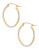 Fine Jewellery 14Kt Diamond Cut Oval Earring - TRI COLORED GOLD