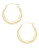 Fine Jewellery 14Kt Yellow gold polished hollow wave design hoops - GOLD