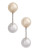 Fine Jewellery 14K Yellow And White Gold Ball And Nut Earrings - TWO TONE COLOUR