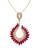 Effy 14K Yellow Gold Diamond Ruby Pendant - RUBY