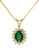 Effy 14K Yellow Gold Diamond and Emerald Pendant - EMERALD