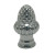 Chrome Pinecone Finial / Pullchain with 12 Inch (30.5 cm) Chrome Beaded Chain