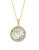 Effy 14K Yellow Gold Diamond and Green Amethyst Pendant Necklace - DIAMOND