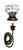 Crystal w/ Oil Rubbed Bronze Finial with 12 Inch (30.5) Oil Rubbed Beaded Chain