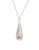 Fine Jewellery 14K White Gold Diamond Cut Teardrop Pendant - WHITE GOLD