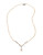 Fine Jewellery Sterling Silver And 10Kt Yellow Gold Pearl V Shape Necklace - PEARL