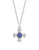 Judith Ripka Ambrosia Maltese Cross pendant on 17 inch chain - BLUE