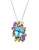 Town & Country Sterling Silver Mosaic Gemstone Necklace - MULTI COLOURED