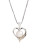 Fine Jewellery Sterling Silver 14K Yellow Gold Diamond And Pearl Heart Pendant - PEARL