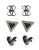 Guess Three Pair Earring Set - BLACK