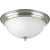 Brushed Nickel 3-light Flushmount