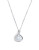 Expression Sterling Silver Curved Pendant With Cubic Zirconia - SILVER